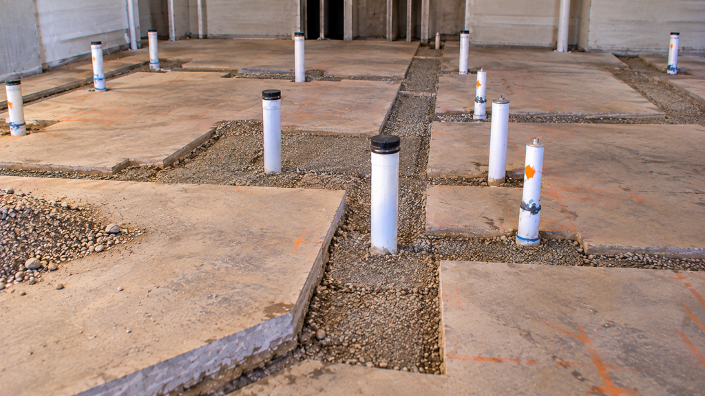 Phoenix plumbing rough-in risers in a concrete slab